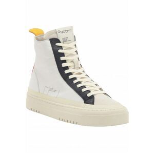 Oncept Women's White Black Lisbon Zip High Top Ultra-Soft Sneakers Size 9.5 NWOT